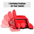 thumbnail image 4 of Gymax Set de 2 Sièges de Stade Gradins Chaise Mobile Inclinable W / Coussin Rembourré Rouge, 4 of 10