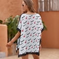 thumbnail image 5 of Love Red Shape Pattern Women's Swimsuit Coverup Summer Beach Cover Up Bathing Suit Dress, 5 of 6