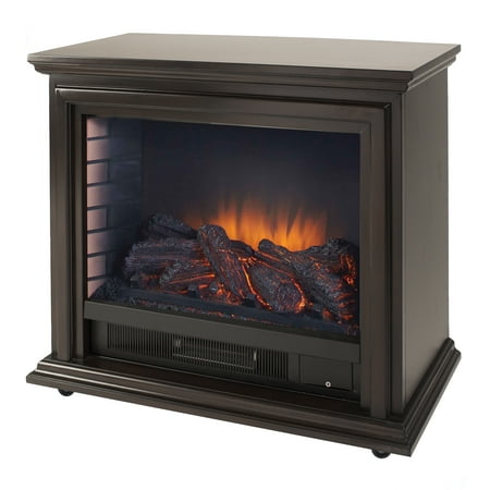 Pleasant Hearth Sheridan GLF-5002-75 Free Standing Mobile Infrared Electric Countric Fireplace, Espresso