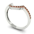 thumbnail image 2 of 0.25 ct Brilliant Round Cut Simulated Red Diamond 18K White Gold Stackable Band SZ 6.25, 2 of 6