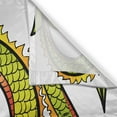 thumbnail image 3 of Ambesonne Dragon Kitchen Curtains, Retro Folk Myth, 55"x45", Lime Green Marigold Red, 3 of 3