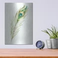 thumbnail image 4 of Luxe Metal Art 'Watercolor Peacock Feather II' by Ethan Harper, Metal Wall Art, 12"x16", 4 of 9