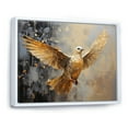 thumbnail image 2 of Designart "Graceful Golden Dove" Dove Floater Framed Wall Decor, 2 of 5