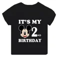 thumbnail image 4 of Ropa para niños, camisetas de algodón con número de cumpleaños de Mickey Mouse, ropa kawaii para niñas, camisetas para niños, dibujos animados de anime, ropa informal, 4 of 5