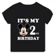 thumbnail image 4 of Ropa para niños, camisetas de algodón con número de cumpleaños de Mickey Mouse, ropa kawaii para niñas, camisetas para niños, dibujos animados de anime, ropa informal, 4 of 5