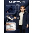 thumbnail image 6 of Wantdo Girls' Puffer Jacket Warm Outerwear Winter Coat Waterproof Winter Jacket Navy 10/12, 6 of 10