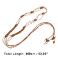 thumbnail image 3 of Unique Bargains 1 Pc Bohemian Tie Belt Retro Adjustable Waist Cord for Women Brown, 3 of 6