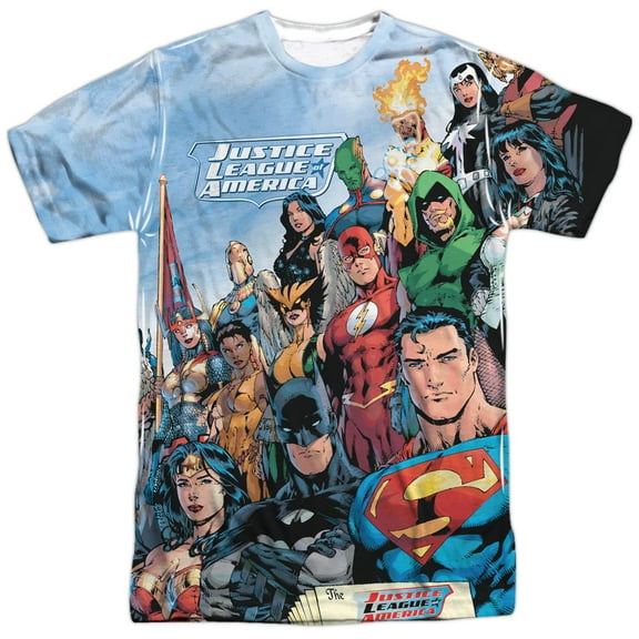 Justice League Justice League Of America Mens Sublimation Shirt