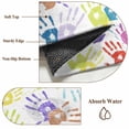 thumbnail image 6 of Colorful Hand Print Round Area Rug 5Ft Washable Circle Rugs for Living Room Bedroom, Cartoon Watercolor Cute Graffiti Non-Slip Carpet Floor Mats Indoor Outdoor Carpet Runner Aesthetic Home Decor, 6 of 8