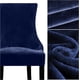 thumbnail image 4 of Nvzi Funda de terciopelo para silla con respaldo de alas, elástica, lavable, para comedor, hogar, hotel, decoración de banquetes (juego de 2, color negro), 4 of 4