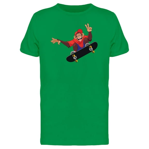 Funny Monkey On A Skateboard Tee Men's -Image by Shutterstock