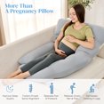 thumbnail image 6 of U Shaped Pregnancy Pillow, Full Body Maternity Pillow with Removable Silky Cover, Support for Back,Leg,Belly for Pregnant Women, Side Sleeper, Pain Relief, Ergonomic Soft Cushion, 51 Inch, 6 of 7