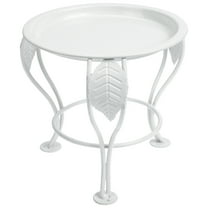 IDEANATEGRATE Outdoor Plant Stand European Style Iron White 1Pcs 5.3x5.3in