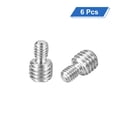 thumbnail image 3 of Uxcell Lot de 6 M6x10mm à M10x10mm Double Extrémité Tige Filetée en Acier Inoxydable 304, 3 of 6