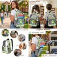 thumbnail image 5 of Kuiaobaty Frog Snail Printed Clear Backpack Set for Boys Girls Daisy Print Clear Bookbag and Pencil Case Musical Note Print Backpack with Transparent Lunch Bag for Stadium School, 5 of 5