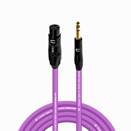 Coluber Cable Balanced XLR Female to 1/4" TRS Male Cable Pro Audio Connector