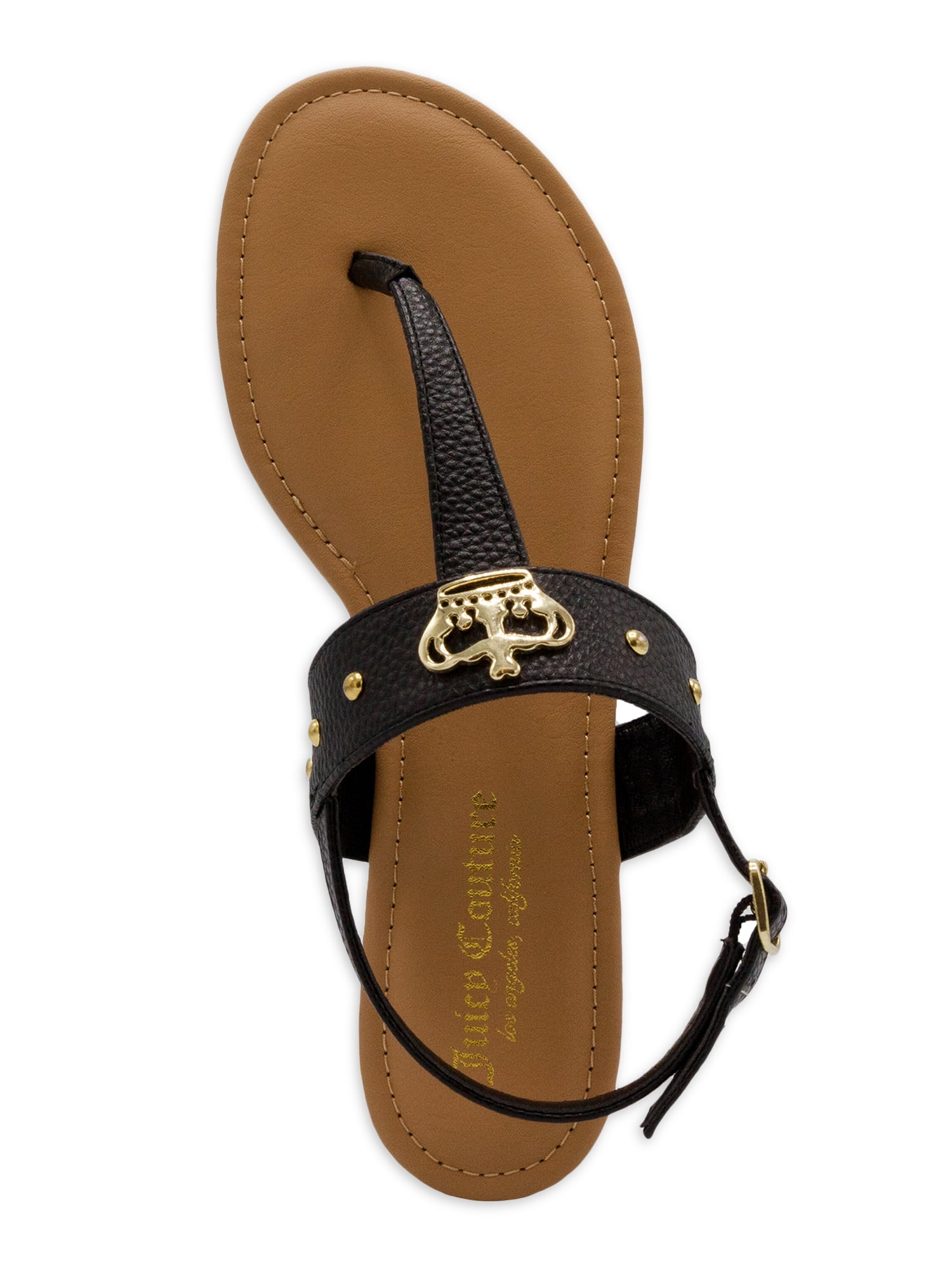 Juicy Couture Women's Zing Thong Sandal with Crown Emblem