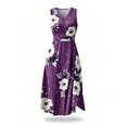 thumbnail image 5 of QUNYINEY Long Womens Dresses Casual Summer Floral A Line Sleeveless Sundress V Neck Vacation Loose Fit Dresses, 5 of 5