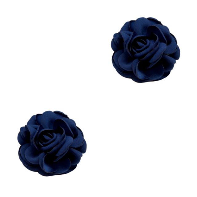 Guardoinrt Sophisticated Refined Flower Brooches Pins For Delicate And Intricate Style dark blue 2Set