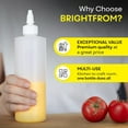 thumbnail image 6 of BRIGHTFROM Condiment Squeeze Bottles, 16 OZ Empty Squirt Bottle with Twist Top Cap, Leak Proof - Great for Ketchup, Mustard, Syrup, Sauces, Dressing, Oil, Arts and Crafts, BPA FREE Plastic - 2 PACK, 6 of 8