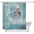 thumbnail image 1 of SUNENAT 3D Zodiac Series Beautiful Mermaid in a Soap Bubble Waterproof Polyester Bathroom Shower Curtain Bathations 66(Wide) x 72(Height) Inches, 1 of 3