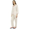 thumbnail image 4 of Bimba Printed Off-White Button-Down Shirt With Elastic Waist Pajama Pants-4, 4 of 5
