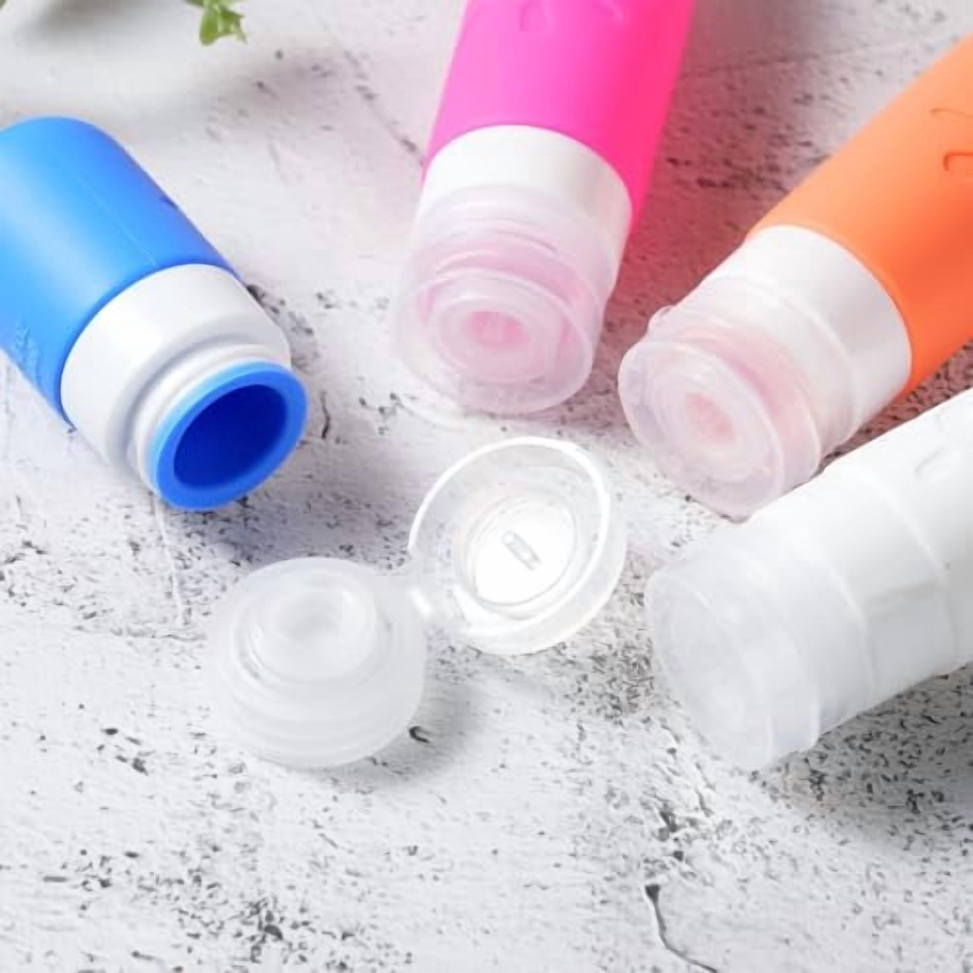 18 Pack travel Bottles for Toiletries, TSA Approved Silicone Travel Containers Leak Proof Refillable Travel Accessories for Shampoo Conditioner Lotion Body Wash(Multicolored D)
