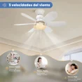 thumbnail image 4 of A Ventilador De Techo 40w Con Foco, Plafón Led 52cm,, 4 of 9