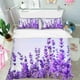 thumbnail image 2 of 3D púrpura lavanda floral funda de edredón juego de ropa de cama funda nórdica fundas de almohada, 2 of 3