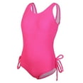 thumbnail image 3 of Xmarks Girls' Athletic One Piece Swimsuit Kids Solid Color Swimwear for Swim  Beach Bathing Suit Swimwear for Kids Children Swimming Suit 8-14Y, 3 of 5