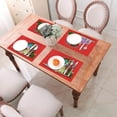thumbnail image 6 of ZNDUO Placemats, 6 PCS Heat Resistant Stain Resistant Woven PVC Insulation Placemats, Durable Washable Elegant Table Mats for Dining-Children's Playground, 18"x12", 6 of 6