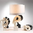 thumbnail image 2 of Jamie Young Co Obscure Modern Polyresin Table Lamp With Off White Linen Shade, 2 of 4
