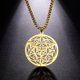thumbnail image 2 of LIKGREAT-collar de Merkaba redondo de Color dorado, colgante de meditación, amuleto, joyería de acero inoxidable, regalos, 2 of 4