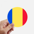 thumbnail image 1 of Autocollant Drapeau national Roumanie Pays eu Rond Mur Valise Ordinateur Portable Étiquette Pare-Chocs, 1 of 1