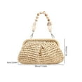 thumbnail image 2 of Woven Female Shoulder Bag Multifunctional Women for Daily Leisure (Beige), 2 of 10