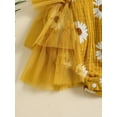 thumbnail image 4 of Bagilaanoe Newborn Baby Girl Summer Rompers Daisy Print Sleeveless Bodysuits 3M 6M 12M 18M 24M Infant Ruffles One Piece Jumpsuit, 4 of 7