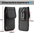 thumbnail image 4 of Elegant Choise For iPhone 13 mini /13 Pro /iPhone 12 mini / 12 Pro Heavy Duty Rugged Belt Clip Holster Phone Case Cover Waist Bag with Carabiner Keychain for 5.7-6.3 inches Phones, 4 of 10