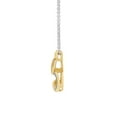 thumbnail image 3 of Gilded 1/10 ct. T.W. Lab Grown Diamond (SI1-SI2 Clarity, F-G Color) and 14K Yellow Gold Plating Over Sterling Silver Sideways Heart Pendant with an 18 Inch Spring Ring Clasp Cable Chain, 3 of 5