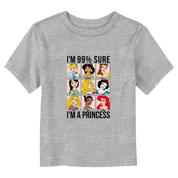 Toddler's Disney I'm 99 Percent Sure I'm a Princess Graphic Tee Athletic Heather 4T