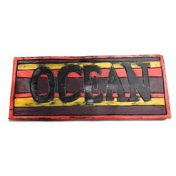 Ocean Sign 14" - Rustic Earth Tone - Cottage Decor | #bds1208235