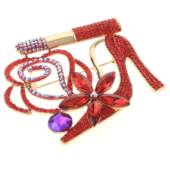 Large Crystal High Heel Shoe Brooch