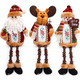 thumbnail image 1 of Muñeco Peluche  Belug Navideña Reno Papa Noel Muñeco Nieve 3 Pzs Multicolor, 1 of 4