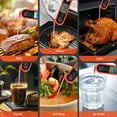 thumbnail image 5 of Ocalpur Digital Meat Thermometer with Smart Alarm, Dual Probe & Bottle Opener - Waterproof Cooking Thermometer for Oven, Grill, BBQ, Magnetic Back & Hanging Design, 5 of 7