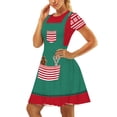 thumbnail image 1 of Robe de Noël Laid Grande Taille pour Femmes Manches Courtes Robe Ligne A Décontractée Robe de Soirée Costume Arbre de Noël, 1 of 6
