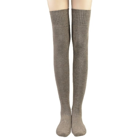 

Ribbed Over-the-knee Stockings Very Warm And Beautiful For Casual Daily Wear Schooling Working Light Coffee One Size