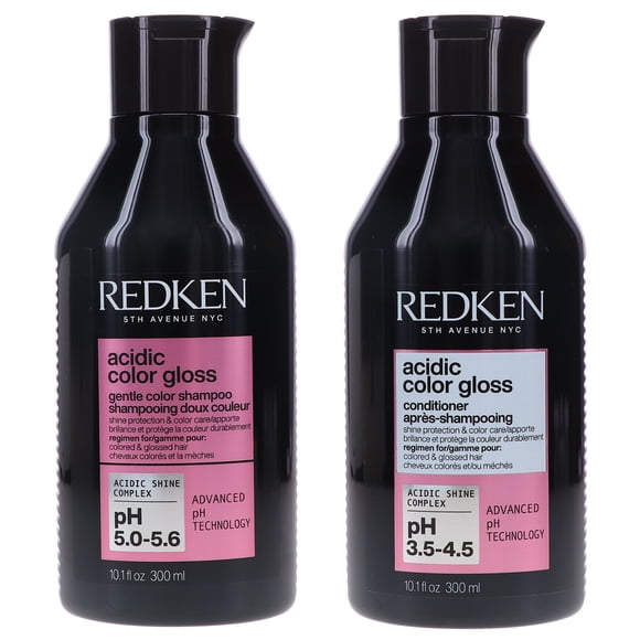 Redken Acidic Color Gloss Sulfate-Free Shampoo 10.1 oz & Acidic Color Gloss Conditioner 10.1 oz Combo Pack