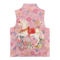 thumbnail image 5 of Xoenoiee Horse Daisy Flower Print Vest for Toddler Girls Fleece Zip Up Stand Collar Jacket Vest with Pockets Sleeveless Fall Winter Warm Waistcoat Outerwear, Size 7-8 Years, 5 of 7
