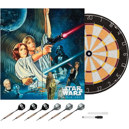 Star Wars Classic New Hope Movie Bristle Dartboard with Cabinet
