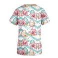 thumbnail image 6 of Ounisa Womens Short Sleeve Tees V Neck Easter Bunny Printed Retro Pattern Pocket Loose Fit Cotton 2026 Spring Summer Daily Casual Fashion Comfortable Tops S-2XL, 6 of 6