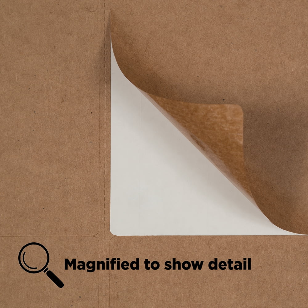 JAM Paper Shipping Address Labels, Quarter Page, 4 x 5, Brown Kraft, 120 per Pack